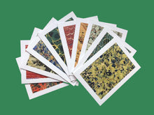 Load image into Gallery viewer, Marbled Paper Notecard Set (10 Cards)