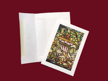 Load image into Gallery viewer, State Library of Massachusetts Stained Glass Notecard Set (6 Cards)