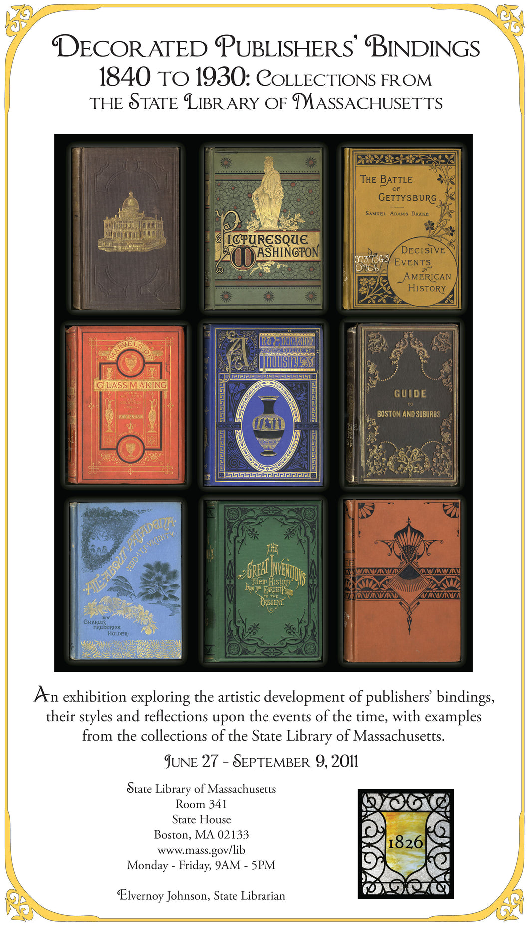Decorated Book Bindings Exhibit Poster
