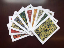 Load image into Gallery viewer, Marbled Paper Notecard Set (10 Cards)