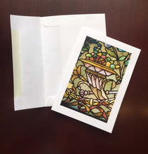 Load image into Gallery viewer, State Library of Massachusetts Stained Glass Notecard Set (6 Cards)